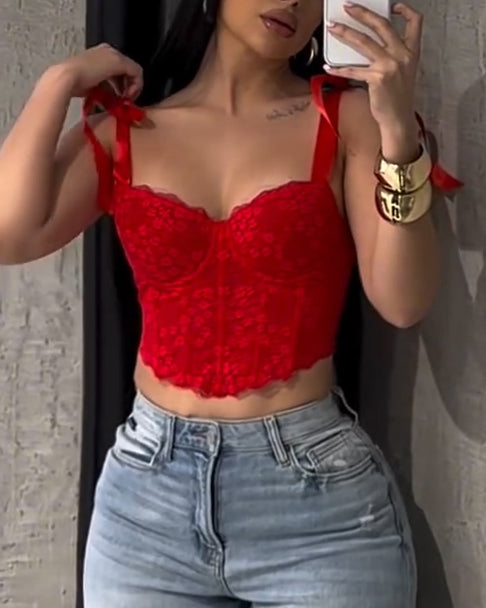 Sexy Lace-Up Corset Top