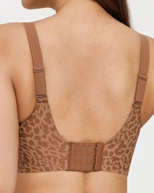 Seamless Leopard Print Comfort Bra
