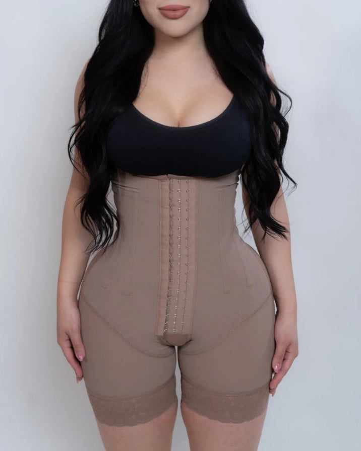 3-Row Hook Eye Strong Tummy-Control Steel Bones Shapewear