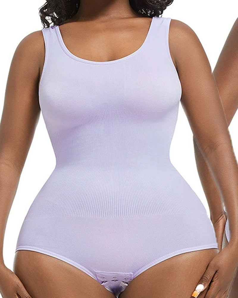 Women's Seamless Round Neck Tummy Tights Violet