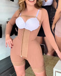Women's Long-Sleeved Slimming Body Shaper Tan