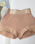 High Rise Lace Trims Shaper Shorts RosyBrown