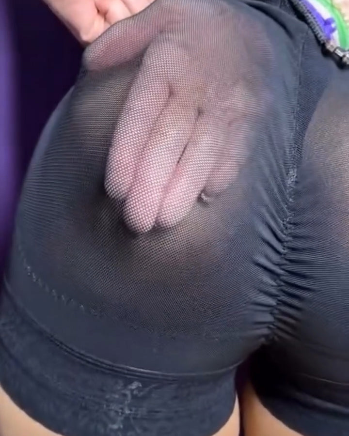 Sheer Mesh Butt Enhancing Shaper Shorts