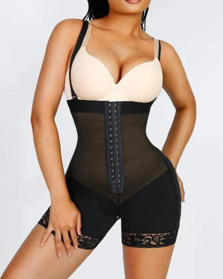 Hook Eye Butt Sculpting Body Shaper Black