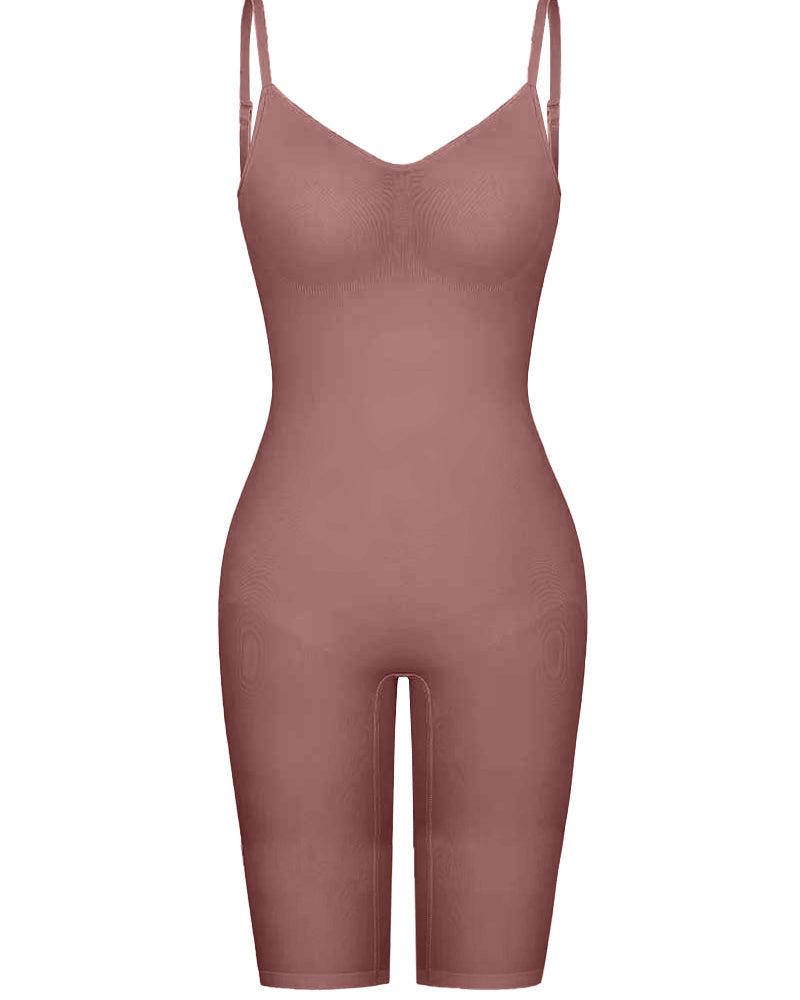 Seamless Backless Mid-Length Full Body Shaper