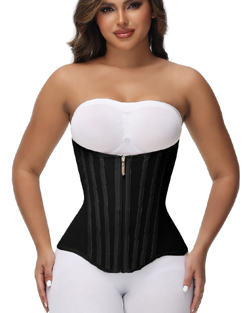 Waist Trainer for Women Tummy Control Waist Cincher Corset Sport Workout Body Shaper Postpartum Belly Band Gym Black