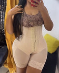 Women's Steel Bones Tummy Control Open Bust Body Shaper Beiges