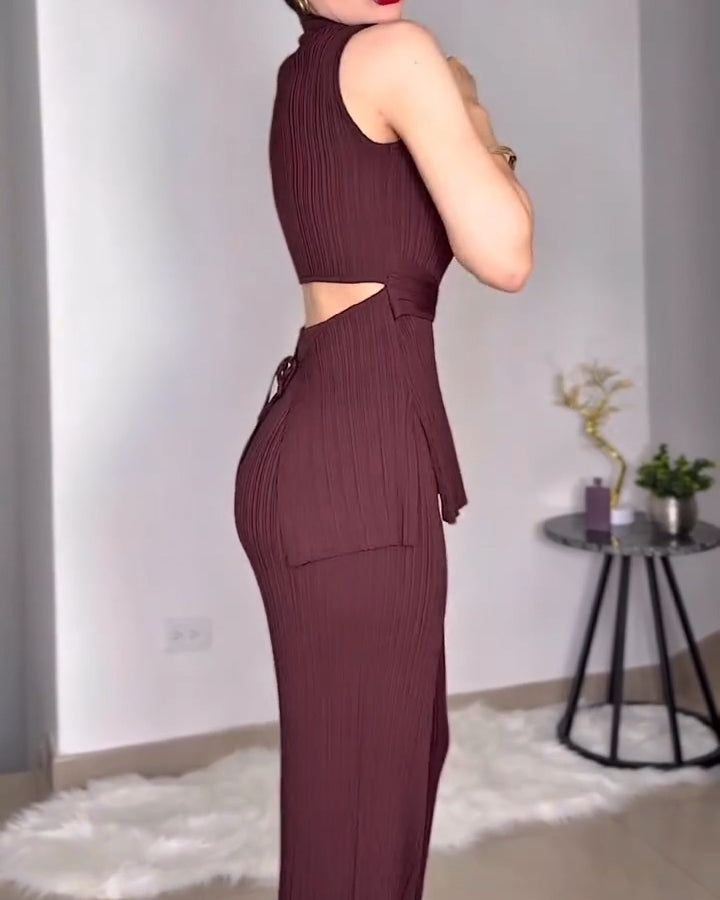 Women's Sleeveless Casual 2-Piece Set