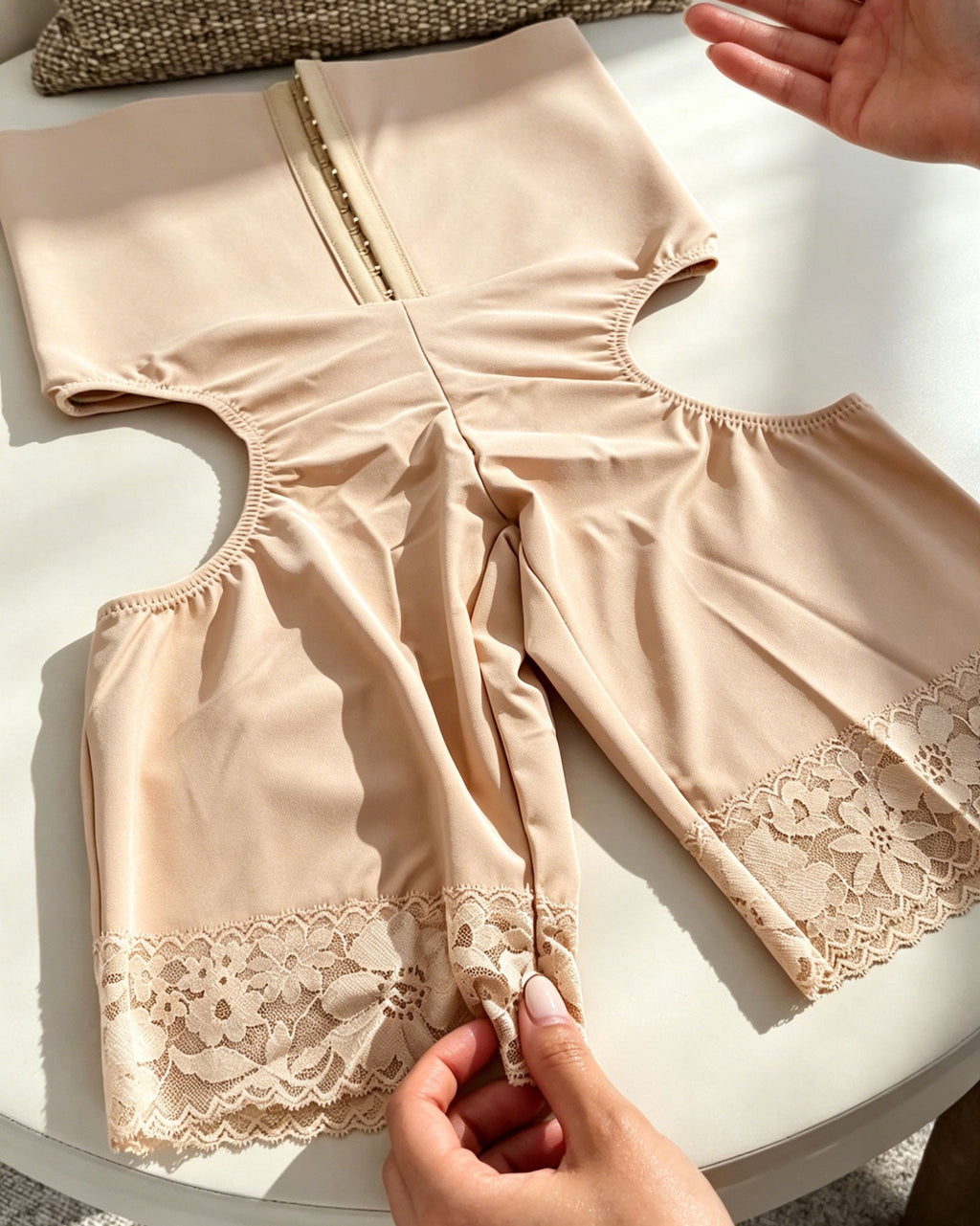 High Waisted Front Hook Tummy Control Shaping Shorts