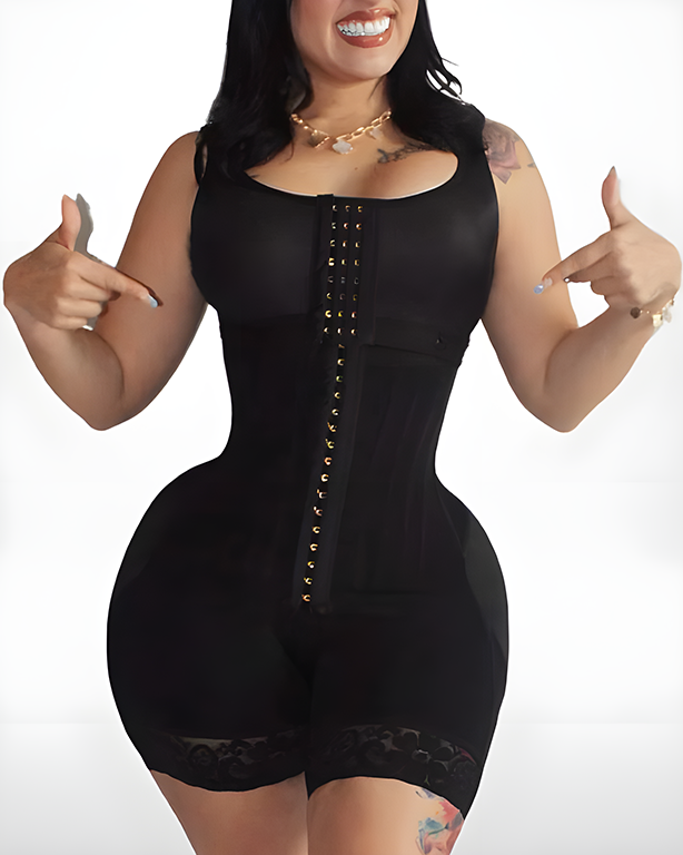 Steel Bone Hourglass Shaping Sleeveless Full Body Shaper