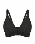 Sexy Mesh Front-Fastening Bra Black