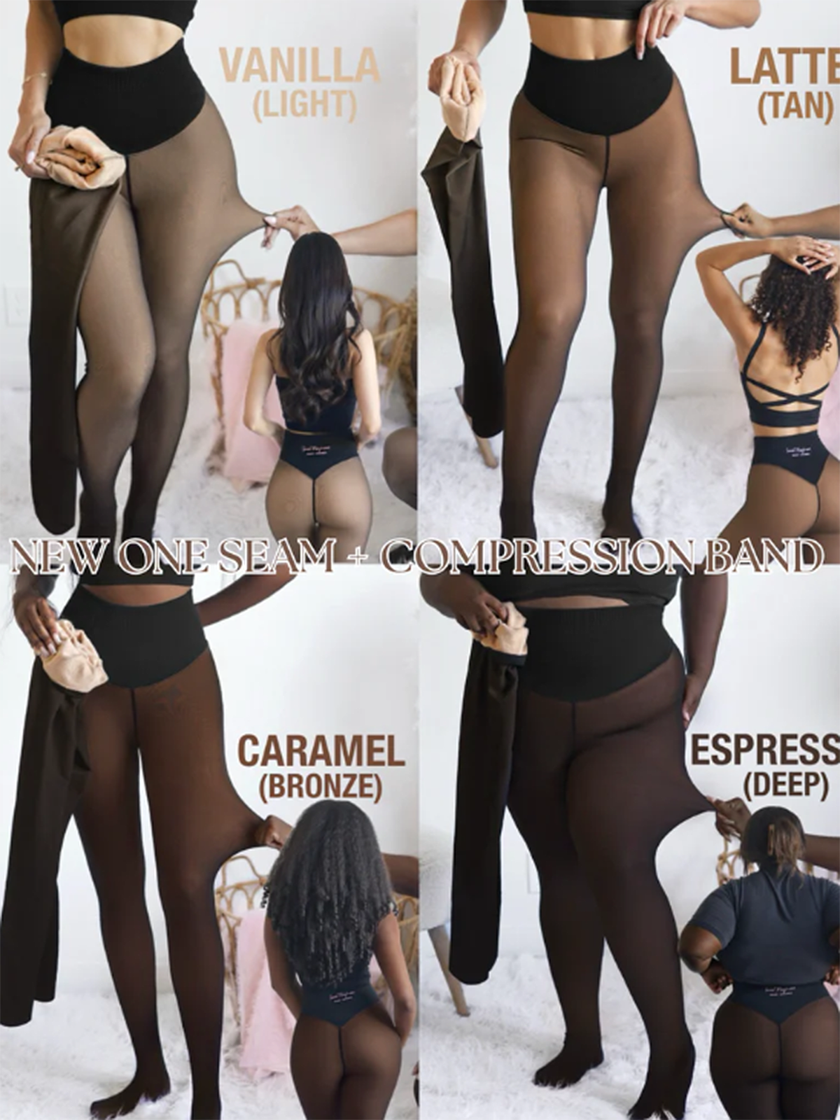 Magic Leggings With Compression Straps And Single Seam Brown