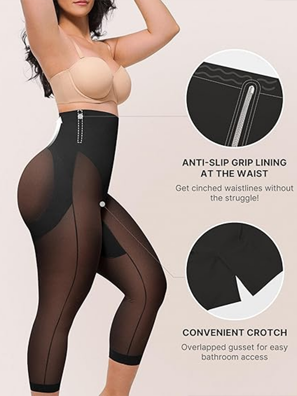 Women's Seamless Tight Shaping Hip Lifting Capri Pants
